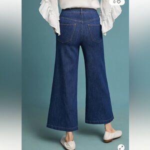 Pilcro/Anthropologie crop wide leg jeans